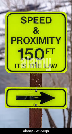 Vertical traffic sign warning of the proximity of a border, customs or ...