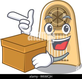 With box egg slicer in the character drawer Stock Vector