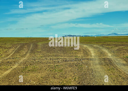 Mountain plateau in the area Zavkhan River,  river in the Govi-Altai Mongolia Stock Photo