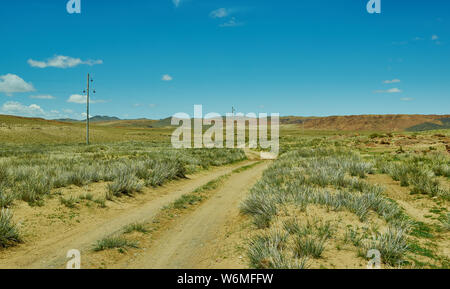 Mountain plateau in the area Zavkhan River,  river in the Govi-Altai Mongolia Stock Photo