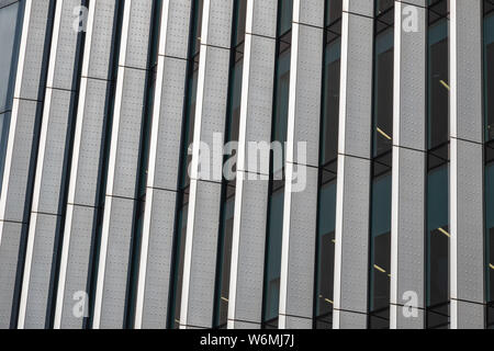 Metallic pattern of an office building in London, UK Stock Photo