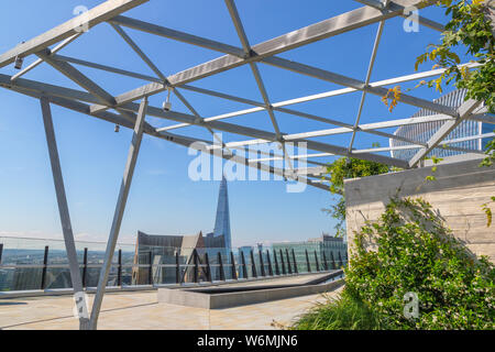 Cityscape including the Shard seen from The Garden at 120, a roof garden in the city of London Stock Photo