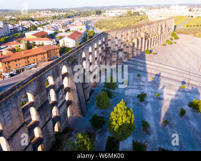 Aqueduct in old city of Elvas. Portugal Stock Photo