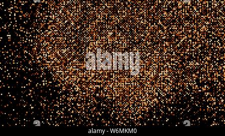 Coffee Color Halftone Dotted Backdrop. Abstract Retro Pattern. Pop Art Style Background. Chocolate Shades Explosion of Confetti. Digitally Generated I Stock Vector
