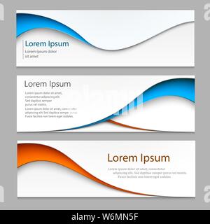 Vector abstract design banner . A set of banner web templates. Stock Vector