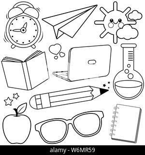 School supplies college Black and White Stock Photos & Images - Alamy