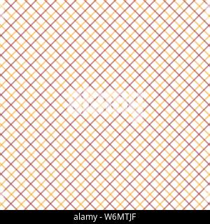 Red and Orange Tattersall Check Pattern. Men's Shirt Fashion Textile Fabric. Repeating Tile Plaid Pattern. Stock Vector