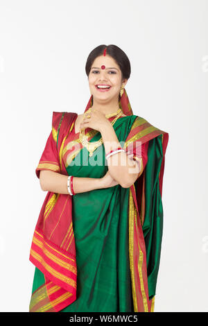 Bengali woman smiling Stock Photo