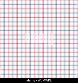 Red and Blue Tattersall Check Pattern. Men's Shirt Fashion Textile Fabric. Repeating Tile Plaid Pattern. Stock Vector