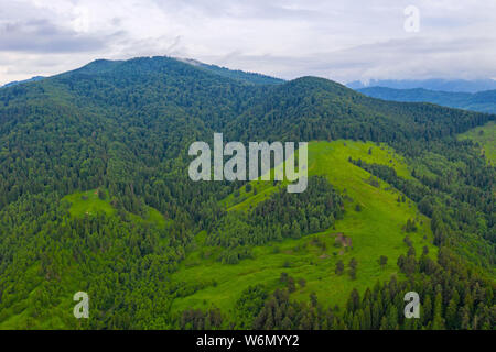 Mountain summer scene, aerial landscape after a rain Stock Photo