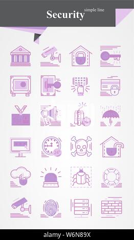 Vector security icon,sign,symbol ,pictogram Stock Vector
