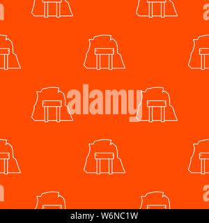 Mine enter pattern vector orange Stock Vector