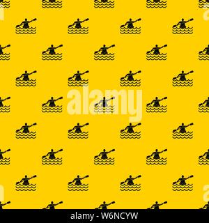 Male athlete in a canoe pattern vector Stock Vector