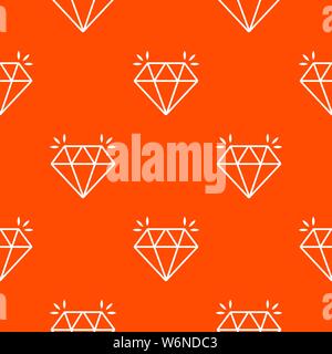 Mine diamond pattern vector orange Stock Vector