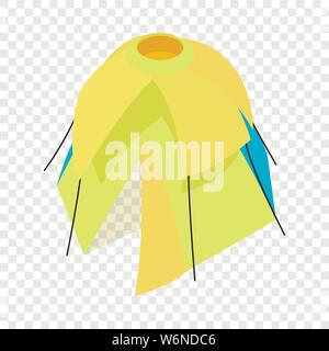 Yellow tent icon, isometric 3d style Stock Vector