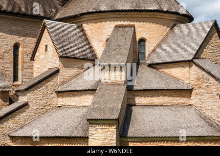Architectural buttress at Varnhem abbey in Sweden Stock Photo