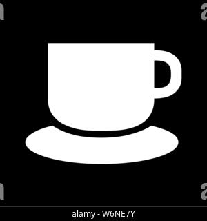 A black and white Coffee icon illustration Stock Vector