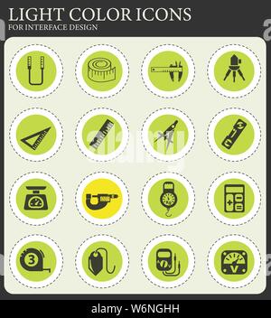 measuring tools web icons for user interface design Stock Vector