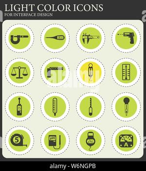 measuring tools web icons for user interface design Stock Vector