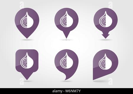 Fig pin map icon Fig tropical - Fig Pin Map Icon Fig Tropical Fruit Sign Map Pointer Map Markers Vector Illustration For Food Apps And Websites W6nm7y 