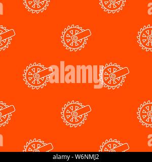 Mining cutting wheel pattern vector orange Stock Vector