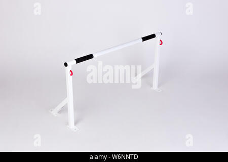 Sports wall horizontal bar isolated on white background. Stock Photo