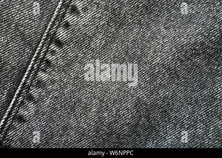 Texture of cotton fabric. Gray denim fabric Stock Photo