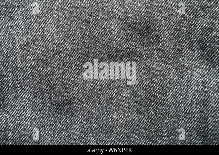 Texture of cotton fabric. Gray denim fabric Stock Photo