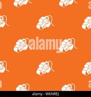 Power tool pattern vector orange Stock Vector