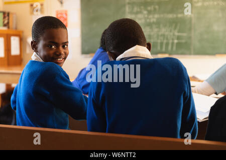Schoolchildren in a lesson at a township school Stock Photo