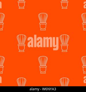 Shaving brush pattern vector orange Stock Vector