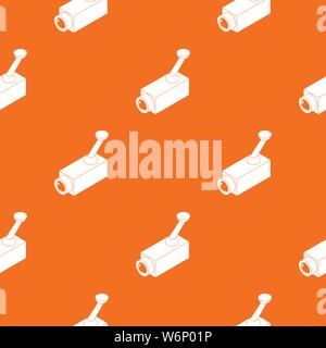 Security camera pattern vector orange Stock Vector