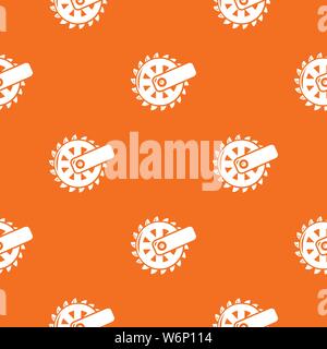 Mining cutting wheel pattern vector orange Stock Vector