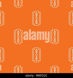 Razor blade pattern vector orange Stock Vector