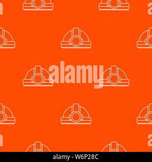 Mining helmet pattern vector orange Stock Vector