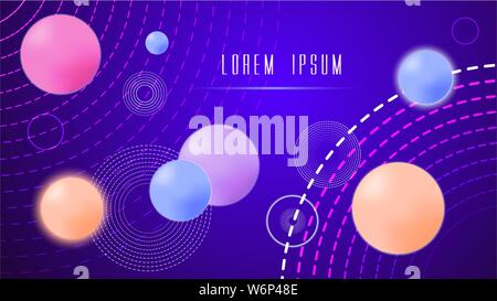 Creative geometric background design. Futuristic design landing page. Stock Vector