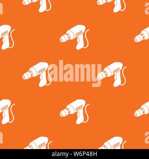 Corded drill pattern vector orange Stock Vector