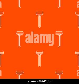 Woman razor pattern vector orange Stock Vector
