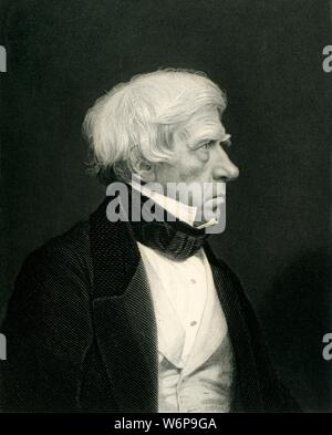 'Lord Brougham', c1840, (c1884). Henry Peter Brougham, 1st Baron Brougham and Vaux, (1778-1868), British statesman educated at Royal High School, Edinburgh and Edinburgh University. Lord High Chancellor during reign of William IV, played a prominent role in the Reform Act 1832 and Slavery Abolition Act 1833. From &quot;Leaders of the Senate: A Biographical History of the Rise and Development of the British Constitution, Vol. II.&quot;, by Alexander Charles Ewald, F.S.A. [William Mackenzie, London, Edinburgh &amp; Berlin] Stock Photo