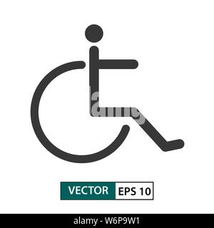 Disability vector icon. isolated on white background. Vector illustration EPS 10 Stock Vector