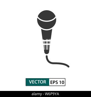 Microphone vector icon. isolated on white background. Vector illustration EPS 10 Stock Vector