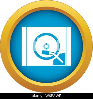 Turntable icon blue vector isolated Stock Vector