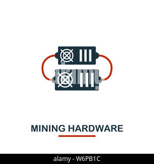Mining Hardware icon. Creative two colors design from crypto currency icons collection. Simple pictogram mining hardware icon for web design, apps Stock Photo