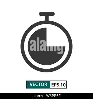 Timer vector icon. isolated on white background. Vector illustration EPS 10 Stock Vector