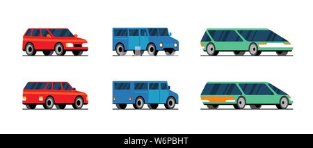 Car vector template on white background. Vehicle automobile garage transport service concept. Flat vehicle illustration Stock Vector