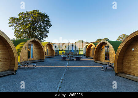 Glamping pods at Cloughjordan House, County Tipperary, Ireland Stock Photo