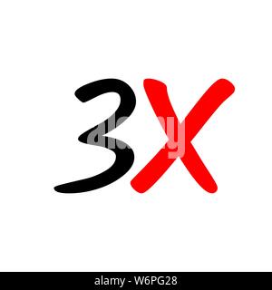 3x sign icon. faster symbol . Template for your design Stock Vector