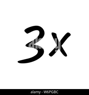 3x sign icon. faster symbol . Template for your design Stock Vector