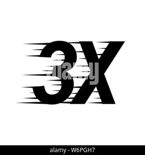 3x sign icon. faster symbol . Template for your design Stock Vector