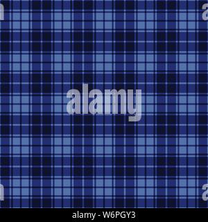 Blue Gingham seamless plaid pattern . Template for your design Stock Vector